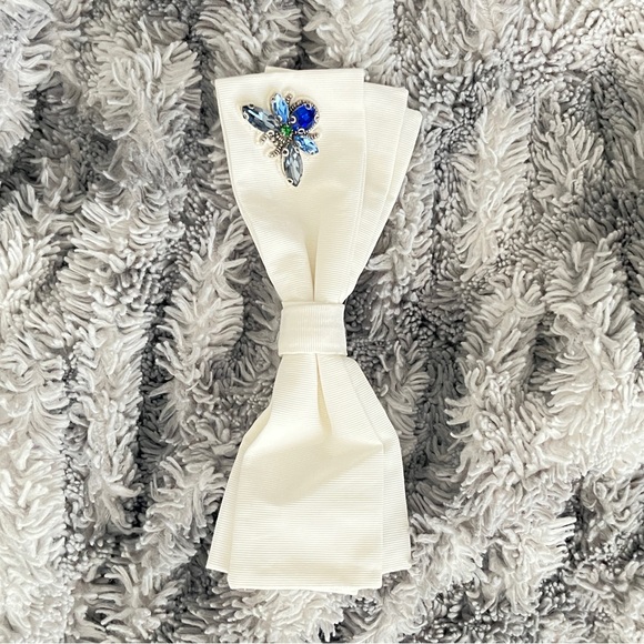 Erdem White Crystal-Cut Barrette main image 6